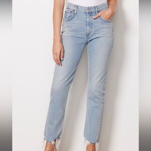 Agolde Light Blue Straight Leg Jeans